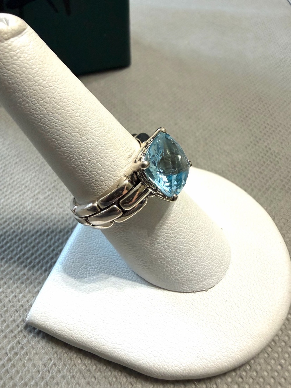 Jai by John Hardy Sterling Silver Blue Topaz Ring - Picture 3 of 7